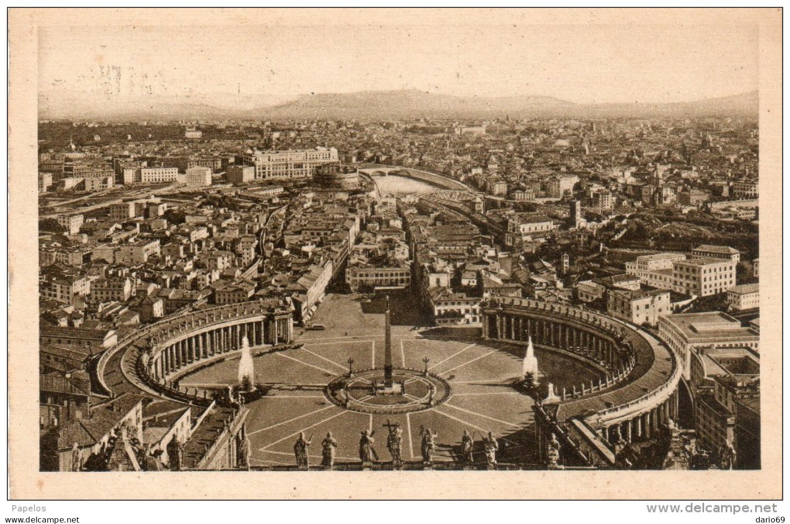 1934 CARTOLINA  CON ANNULLO ROMA - Lugares Y Plazas