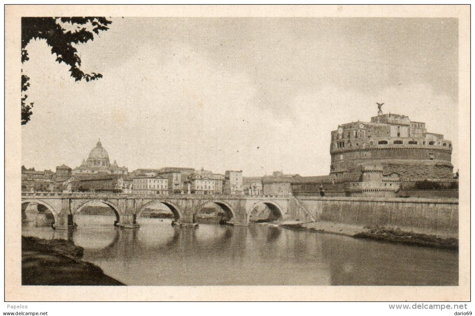 1934 CARTOLINA  CON ANNULLO ROMA - Castel Sant'Angelo