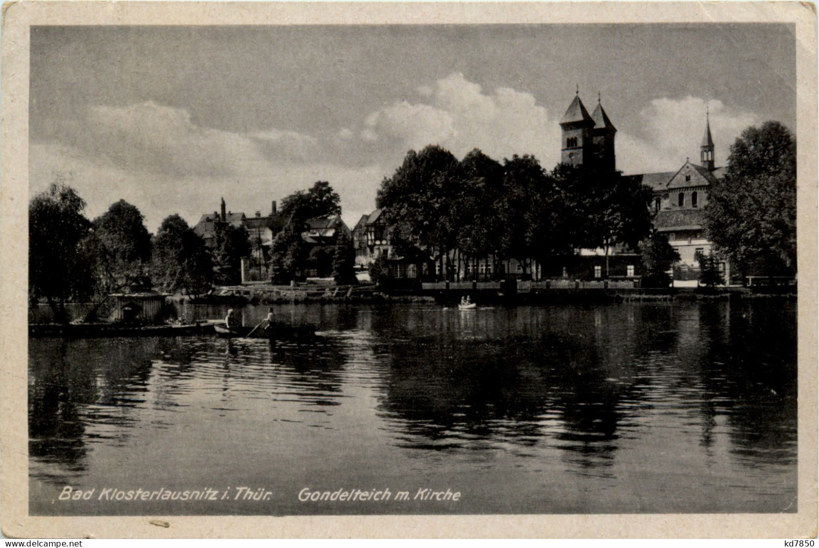 Bad Klosterlausnitz, Gondelteich Mit Kirche - Bad Klosterlausnitz