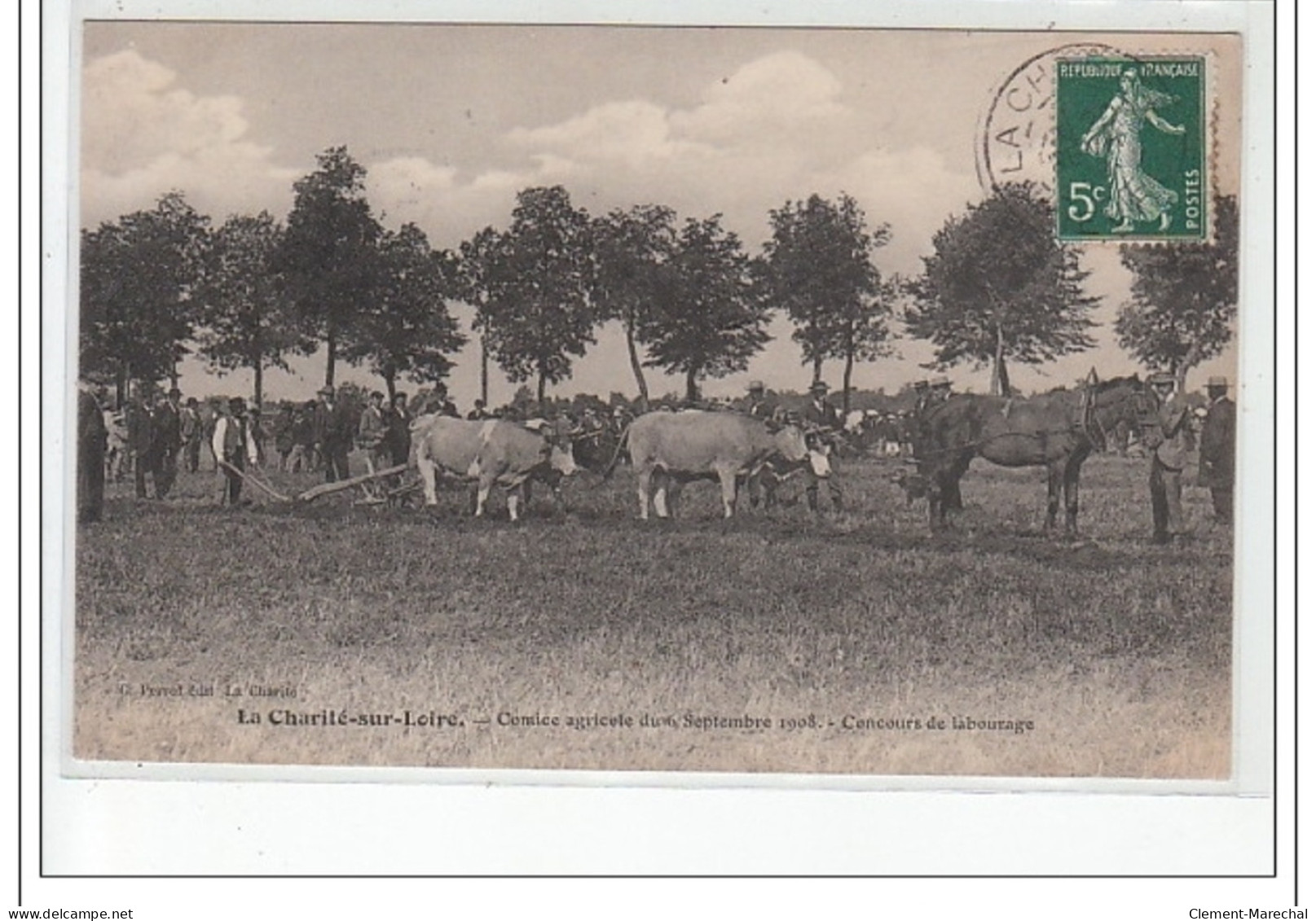 LA CHARITE SUR LOIRE - Comices Agricoles Du 6 Septembre 1908 - Concours De Labourage - Très Bon état - La Charité Sur Loire