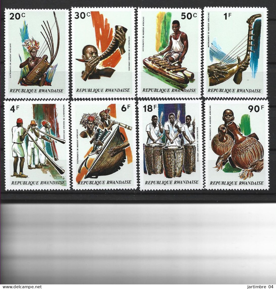 1973 RWANDA 519-26 ** Instruments De Musique - Ongebruikt