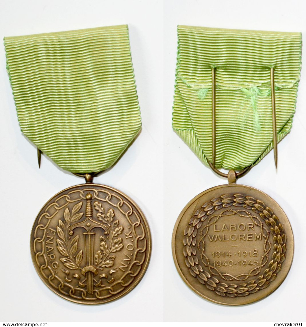 Médaille-BE-319-III_F.N.A.P.G.-N.V.O.K._version Or_WW1-WW2_20-25_D_R01 - België