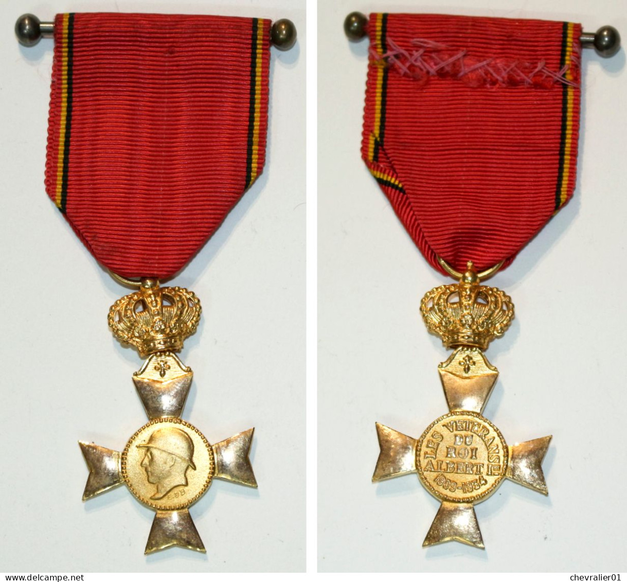 Médaille-BE-230_FNVRA_Croix Des Vétérans_1909-1934 - België