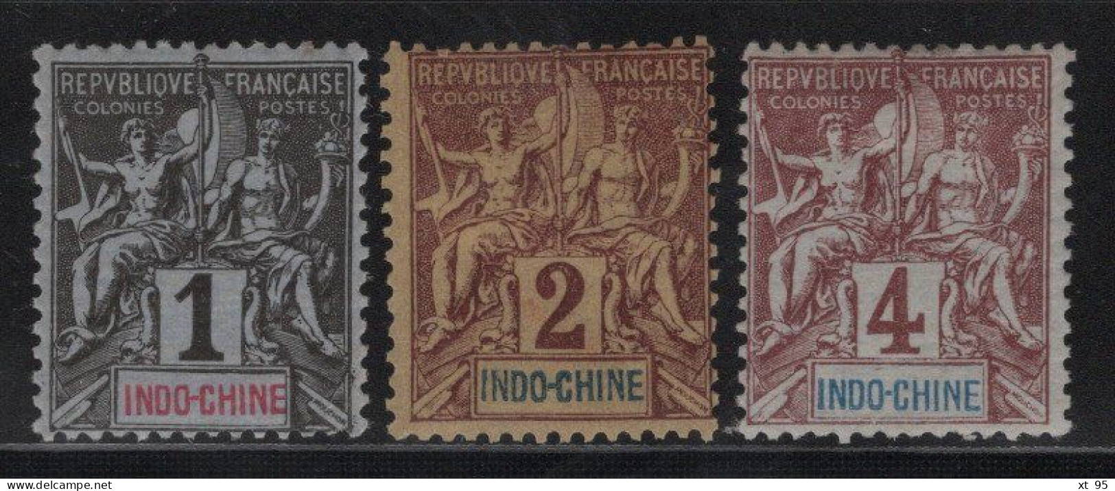 Indochine - N°3 à 5 - Cote 5.50€ - * Neufs Avec Charniere - Unused Stamps