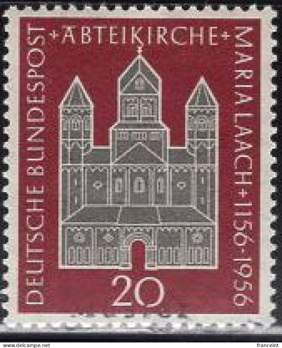 GERMANY(1956) Maria Laach Abbey. MUSTER (specimen) Overprint. Scott No 747. - Autres & Non Classés
