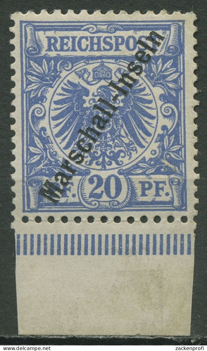 Marshall-Inseln 1899 Krone/Adler Mit Aufdruck 4 I UR Mit Falz, Geprüft - Marshall-Inseln