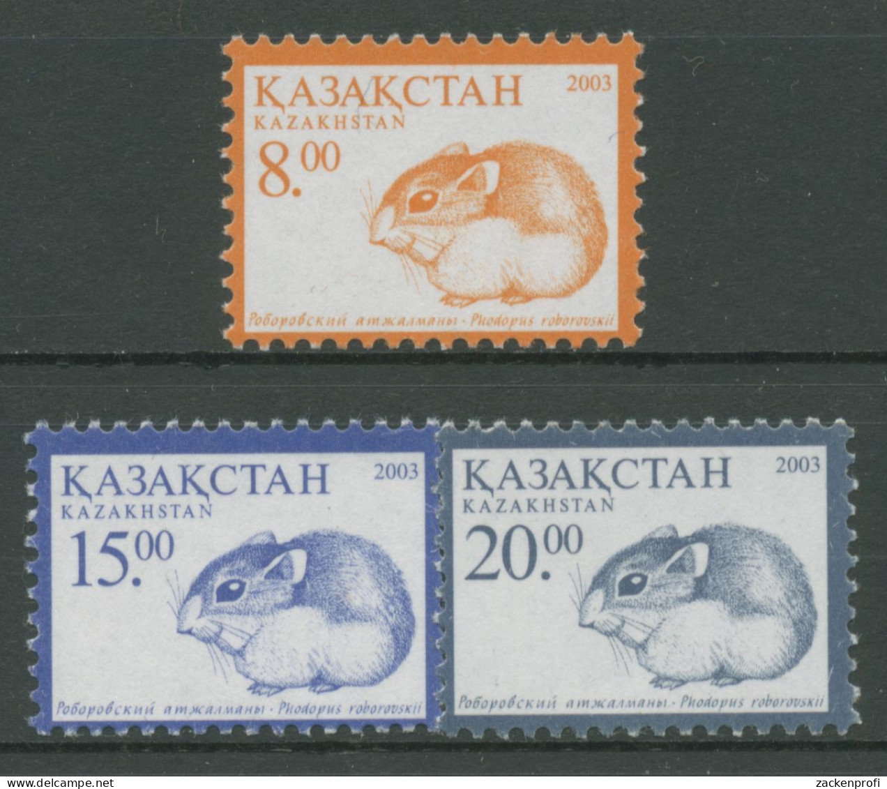 Kasachstan 2001 Tiere Roborowski-Hamster 318/20 II Postfrisch - Kazakhstan