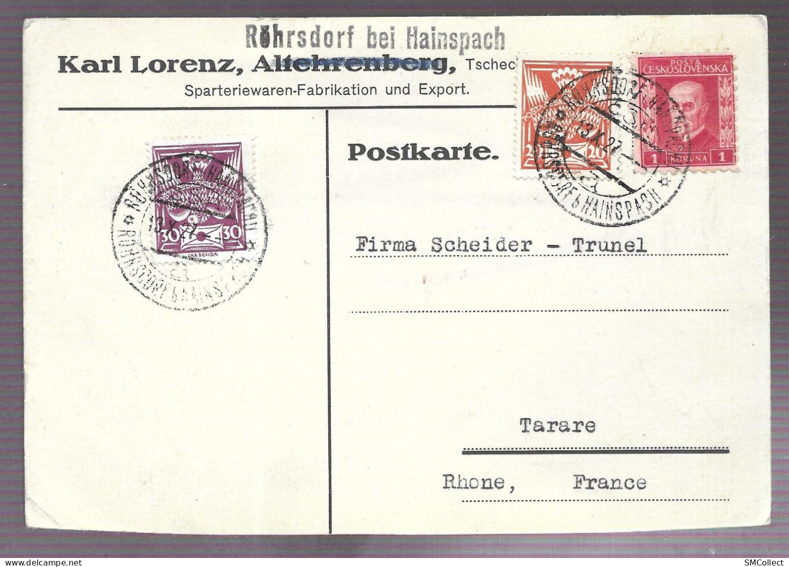 Lot De 4 Cartes Postales De L'entreprise Karl Lorenz, Située à Röhrsdorf Bei Bainspach (GF3942) - Briefe U. Dokumente