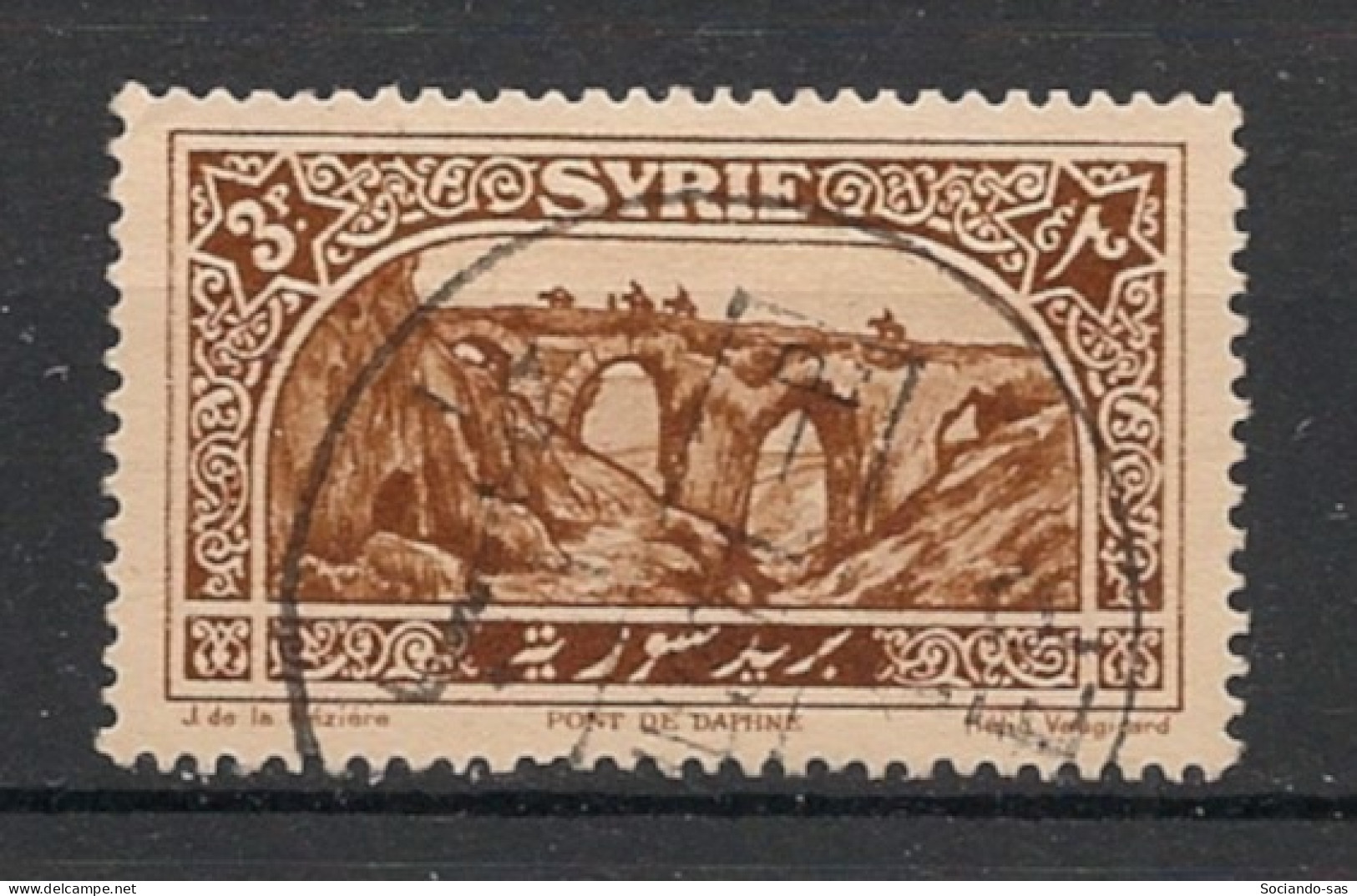 SYRIE - 1925 - N°YT. 163 - Pont De Daphné 3pi Brun - Oblitéré / Used - Gebraucht