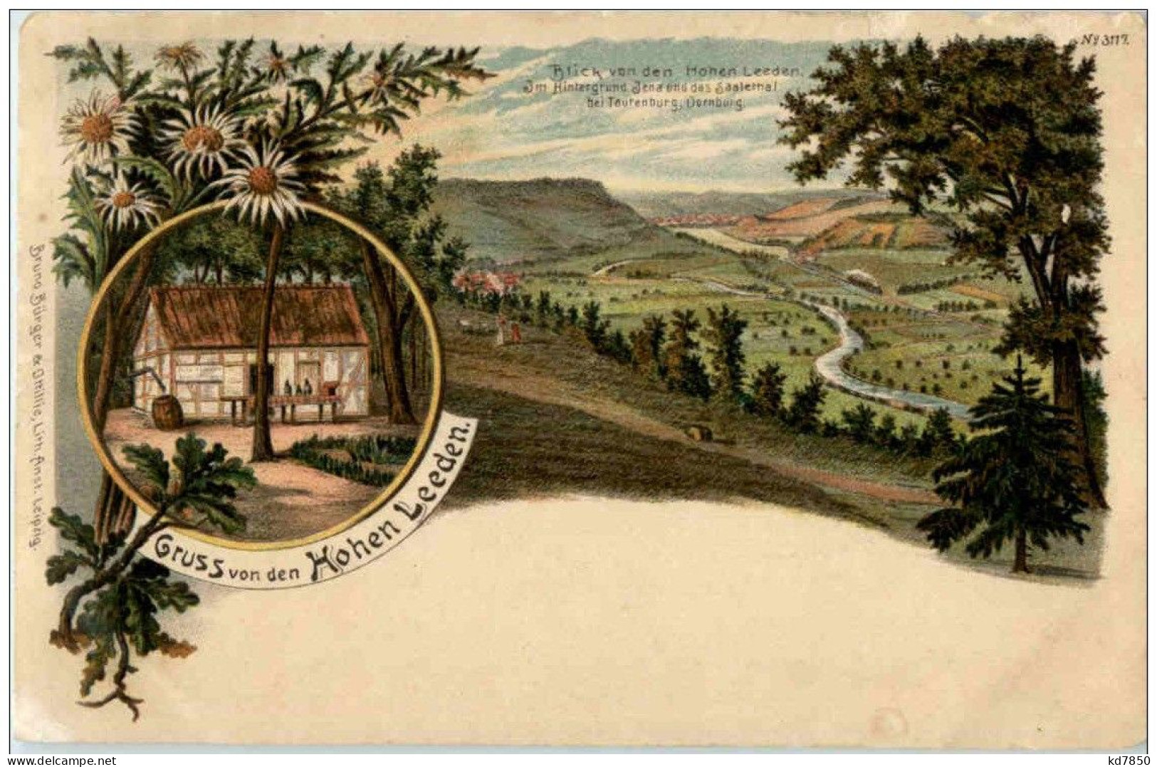 Gruss Von Den Hohen Leeden Bei Jena - Litho - Altenburg