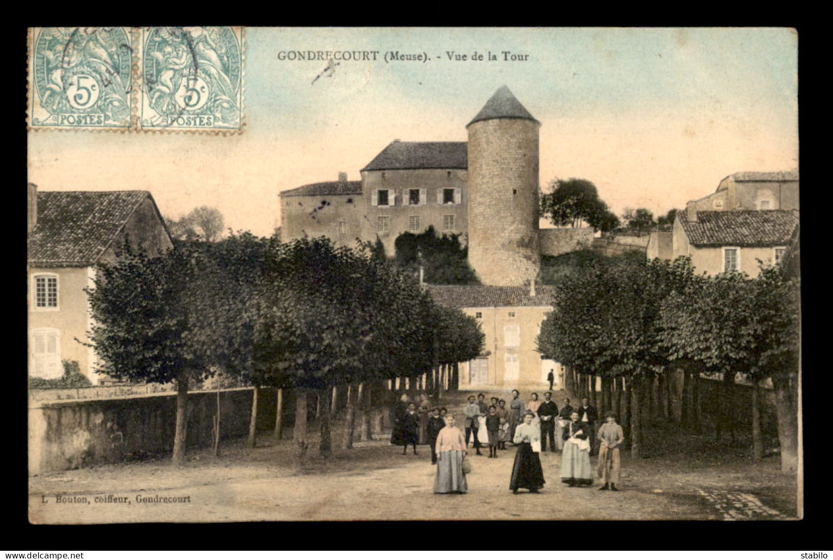 55 - GONDRECOURT - VUE DE LA TOUR - CARTE COLORISEE - EDITEUR BOUTON - Gondrecourt Le Chateau