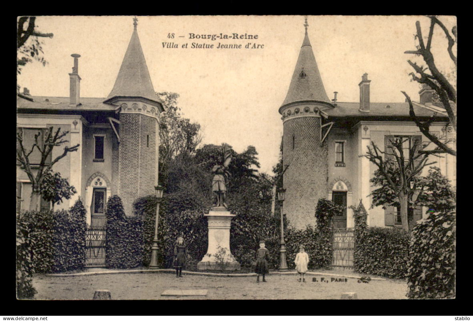 92 - BOURG-LA-REINE - VILLA ET STATUE JEANNE D'ARC - Bourg La Reine