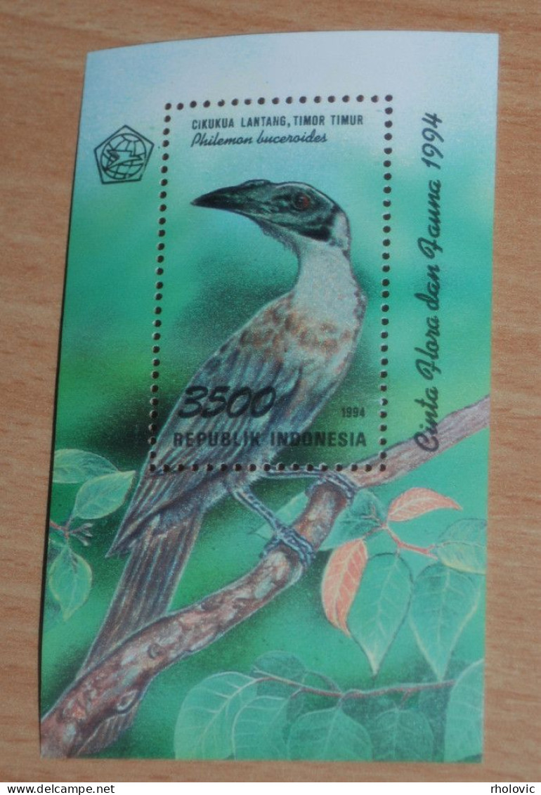 INDONESIA 1994, Birds, Animals, Fauna, Mi #B98, Souvenir Sheet, MNH** - Autres & Non Classés