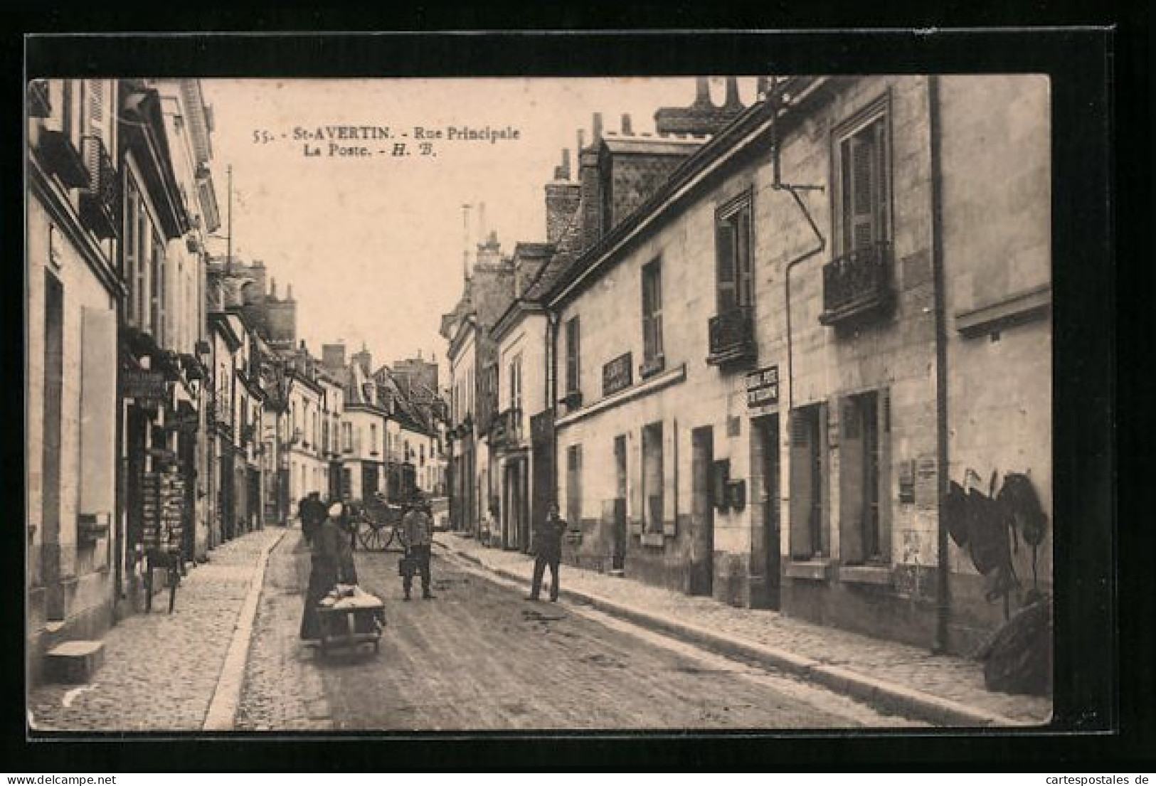 CPA St-Avertin, Rue Principale, La Poste  - Saint-Avertin