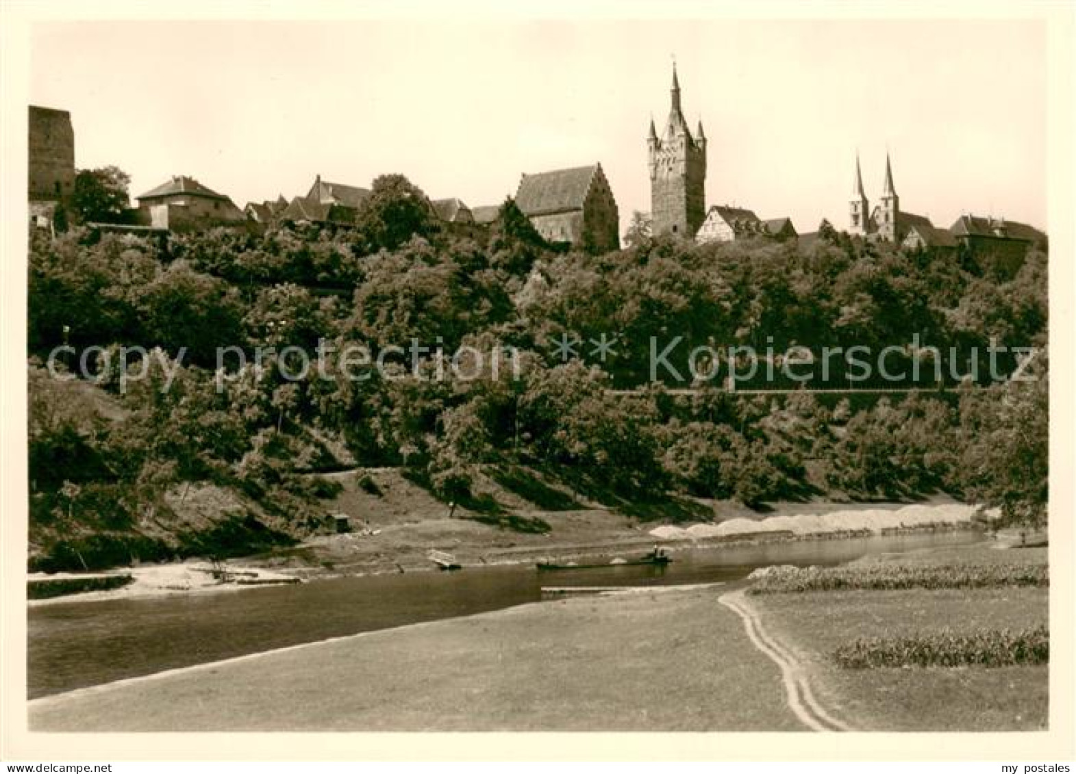 73624514 Wimpfen Die Kaiserpfalz Mit Rotem Turm Saalbau Steinhaus Und Blauem Tur - Bad Wimpfen