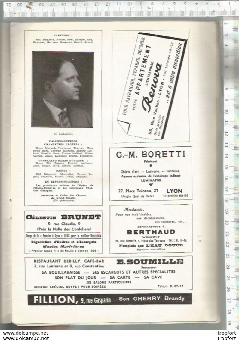 XE // Superbe PROGRAMME Théâtre Opéra DE LYON @@ PARSIFAL // RARE Publicité PANHARD Grand Format - Programmes