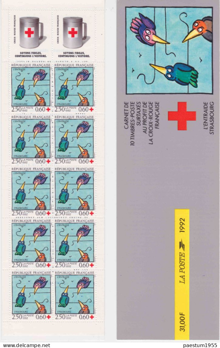 Carnet France Neuf** MNH 1992 Croix-Rouge Française N° 2041 : L'entraide STRASBOURG - Rotes Kreuz
