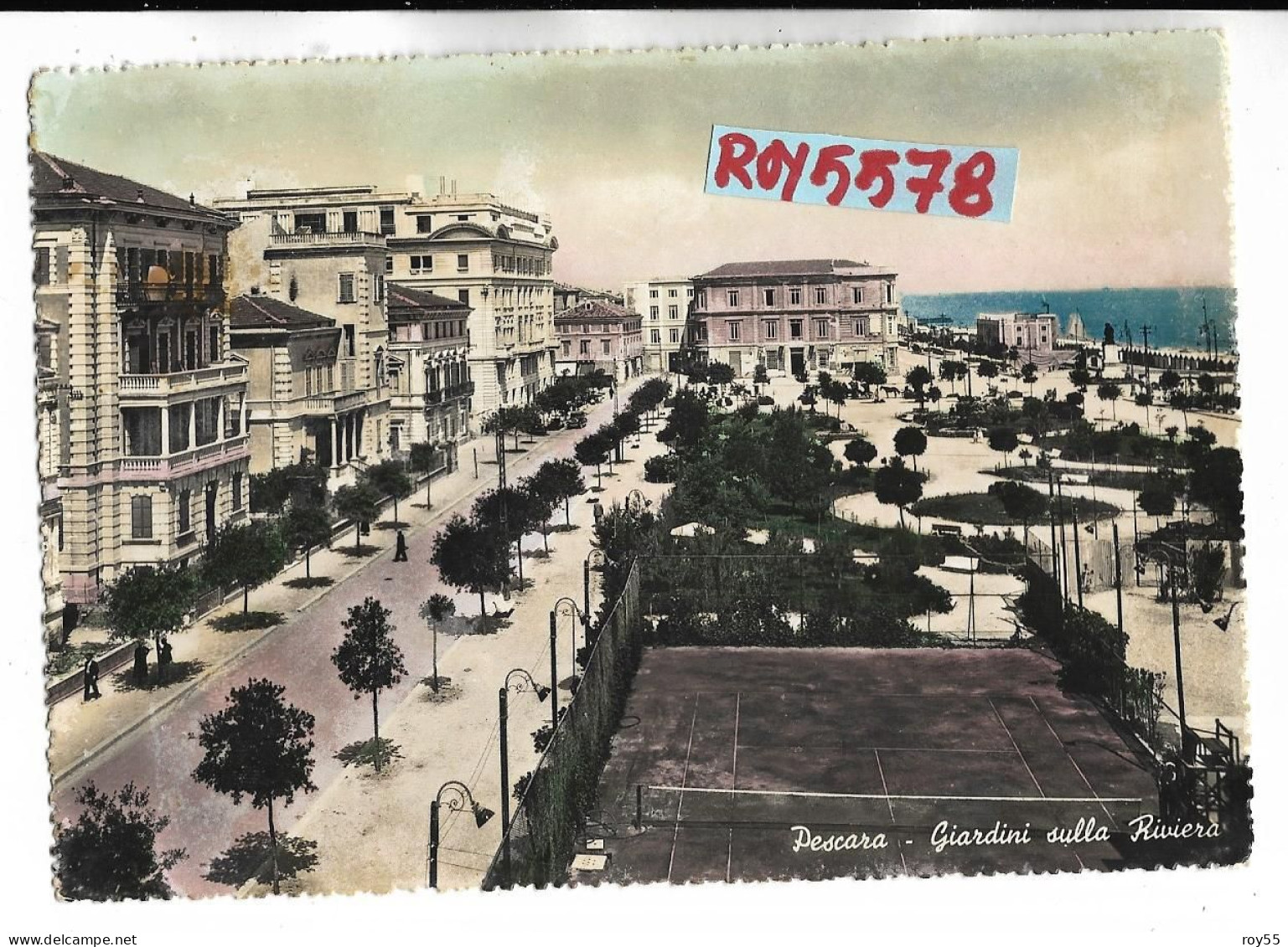 Abruzzo-pescara Giardini Sulla Riviera Veduta Panoramica Riviera Pescarese Primi Anni 50 (v.retro) - Pescara