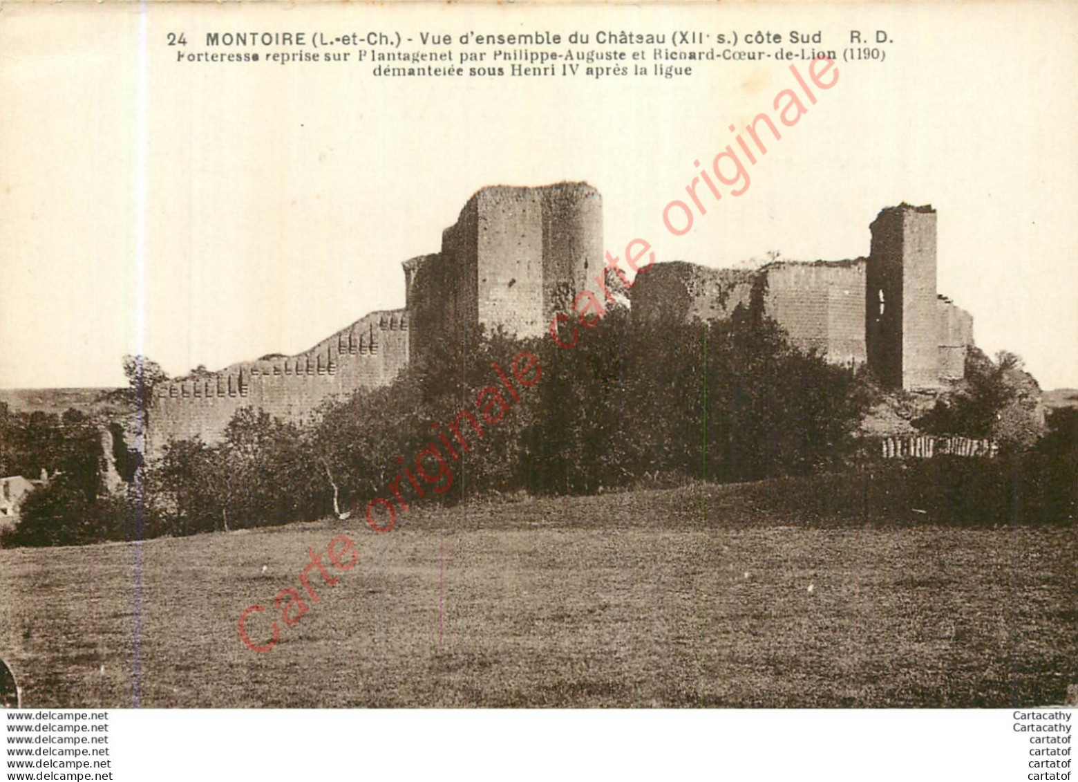41.  MONTOIRE . Vue D'ensemble Du Château Côté Sud . - Montoire-sur-le-Loir