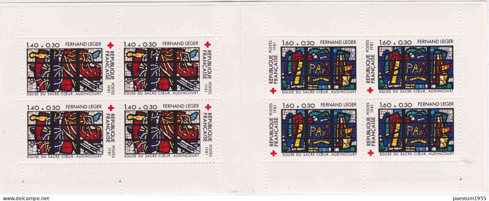 Carnet France Neuf** MNH 1981 Croix-Rouge Française N° 2030 Vitraux De Fernand LÉGER - Red Cross