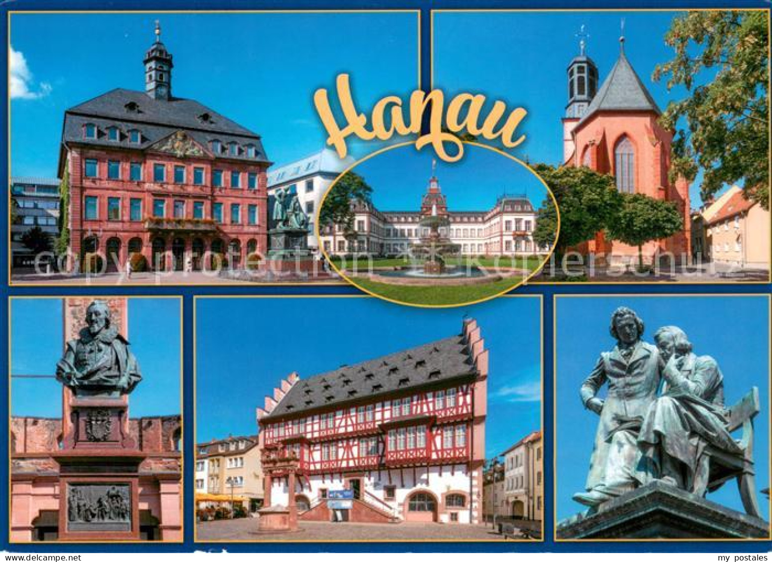 73615507 Hanau Main Rathaus Kirche Denkmaeler Hanau Main - Hanau