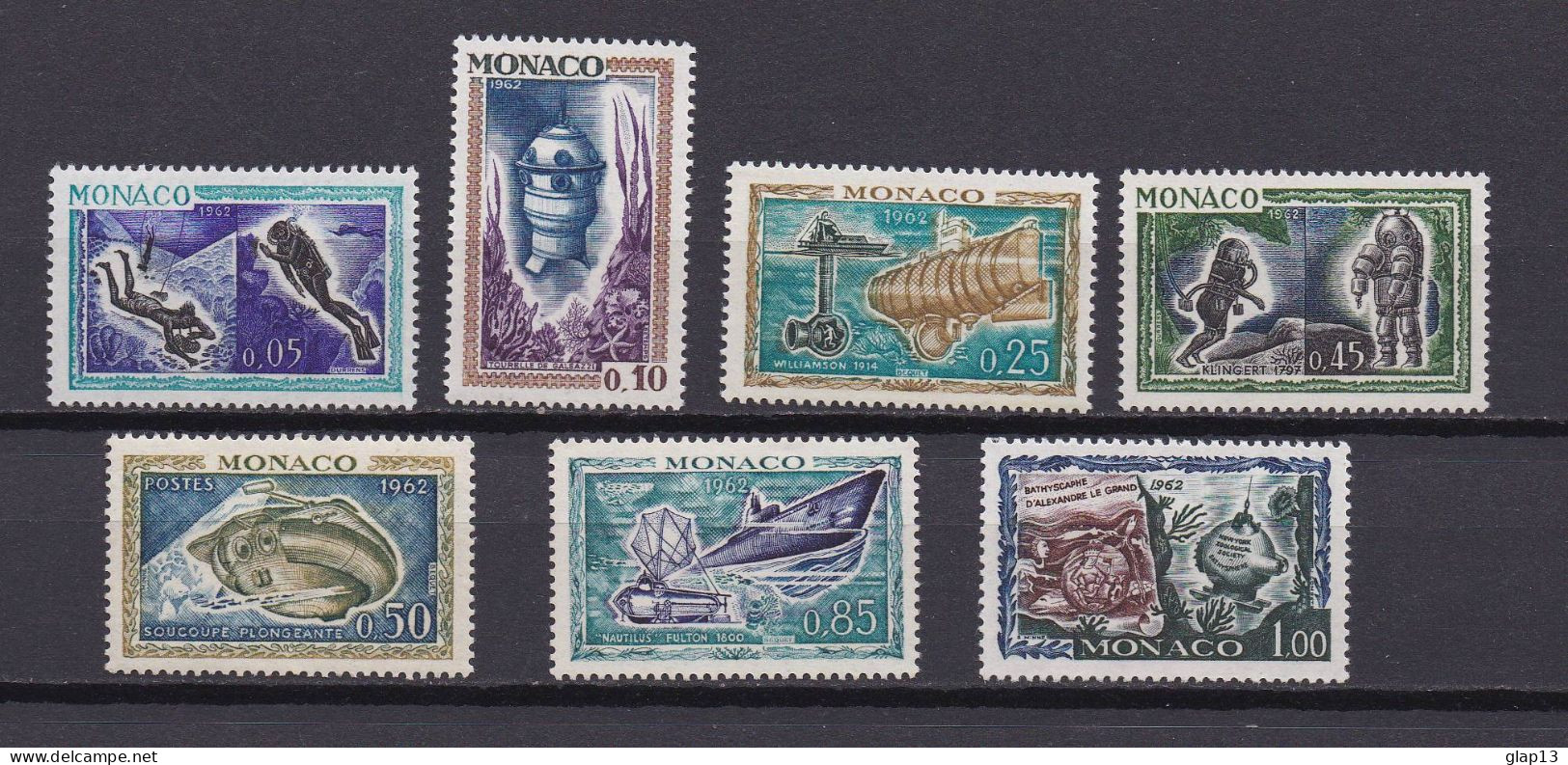 MONACO 1962 TIMBRE N°591/97 NEUF** EXPOSITION - Neufs