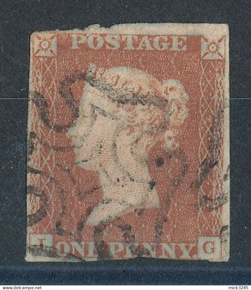 GB   N°3a Victoria 1p Rouge De 1841 - Tête D'Ivoire - Used Stamps