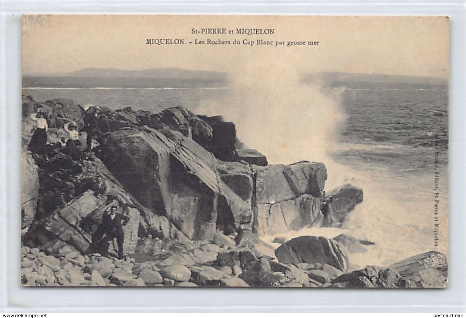 SAINT PIERRE & MIQUELON - Miquelon - Les Rochers Du Cap Blanc Par Grosse Mer - Ed. Alfred Briand  - Saint Pierre And Miquelon