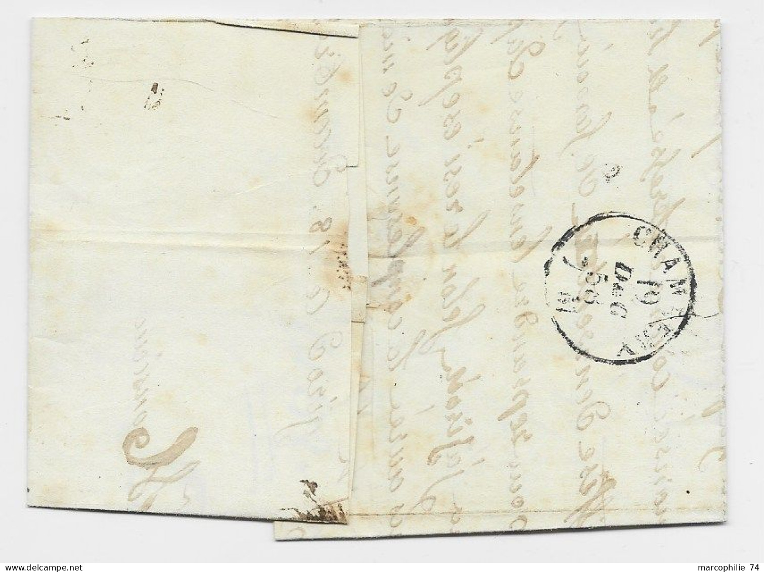 SARDE SARDEGNA 20C BLEU FONCE TOUCHE PETIT BDF LETTRE COVER LETTERA ALBENS 1858 SAVOIE ECRITE ST GIROD - Sardinien