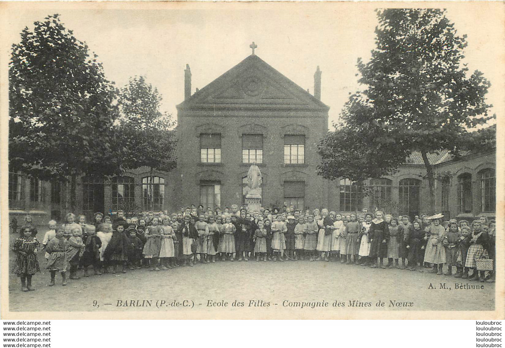 BARLIN ECOLE DES FILLES COMPAGNIE DES MINES DE NOEUX - Barlin