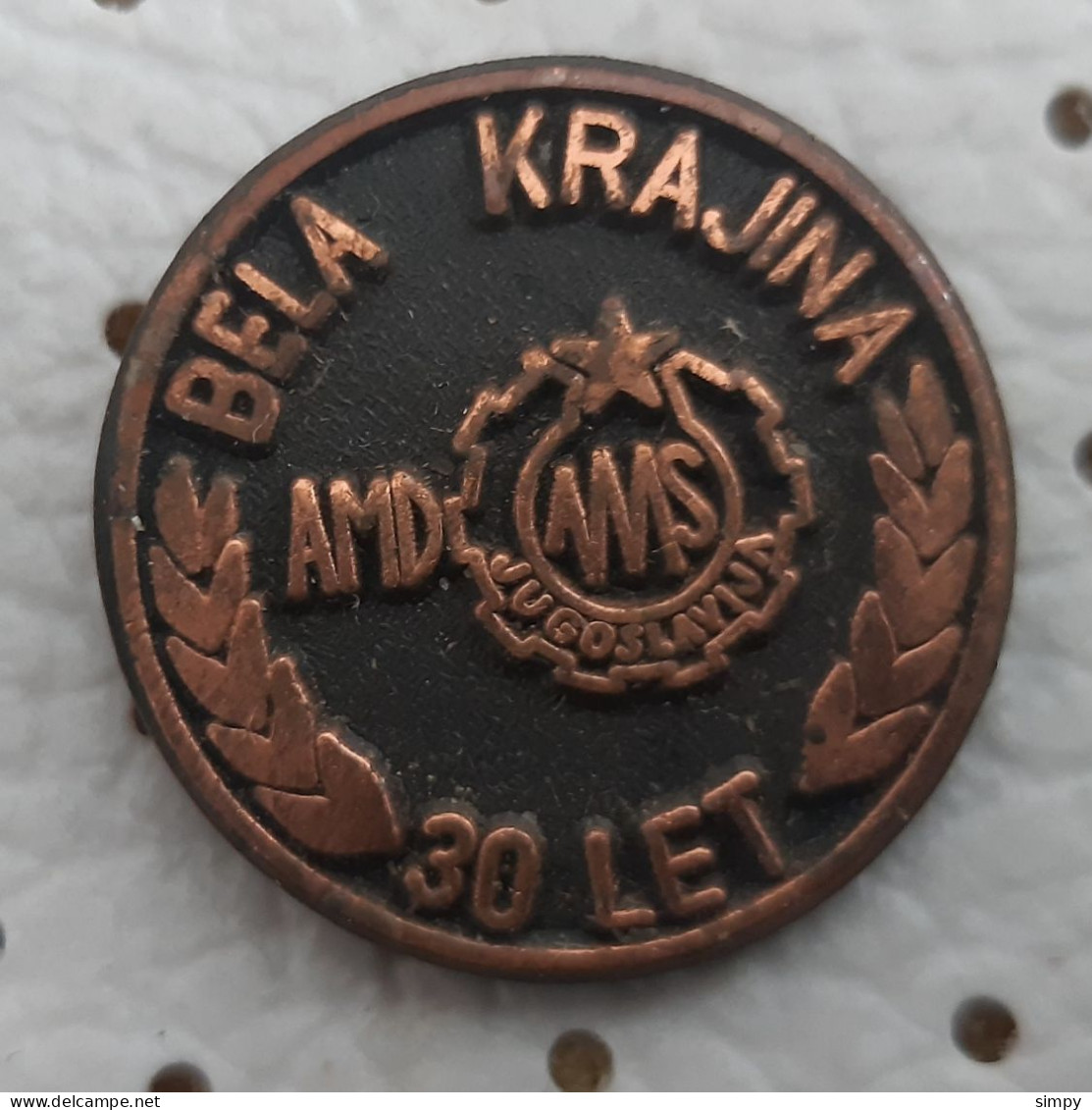 Auto Moto Club AMD Bela Krajina 30 Years Slovenia Ex Yugoslavia Pin AMSJ - Other & Unclassified