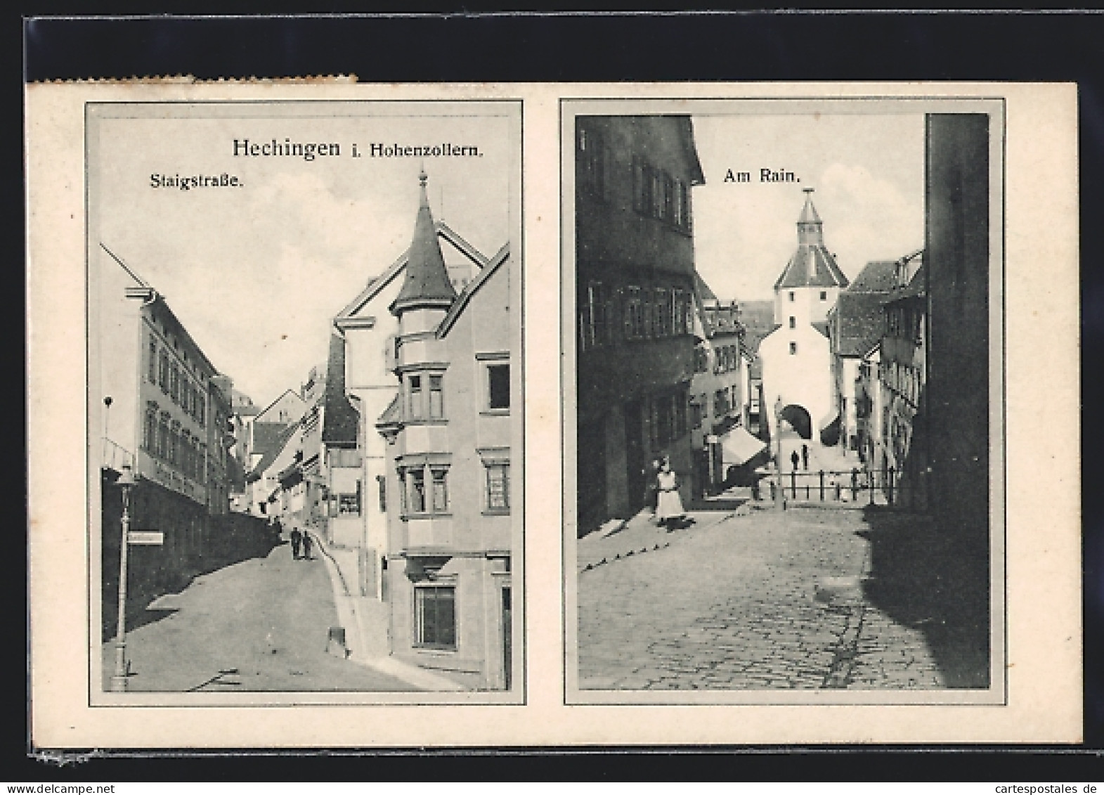 AK Hechingen I. Hohenzollern, Staigstrasse Im Sonnenschein, Am Rain  - Hechingen