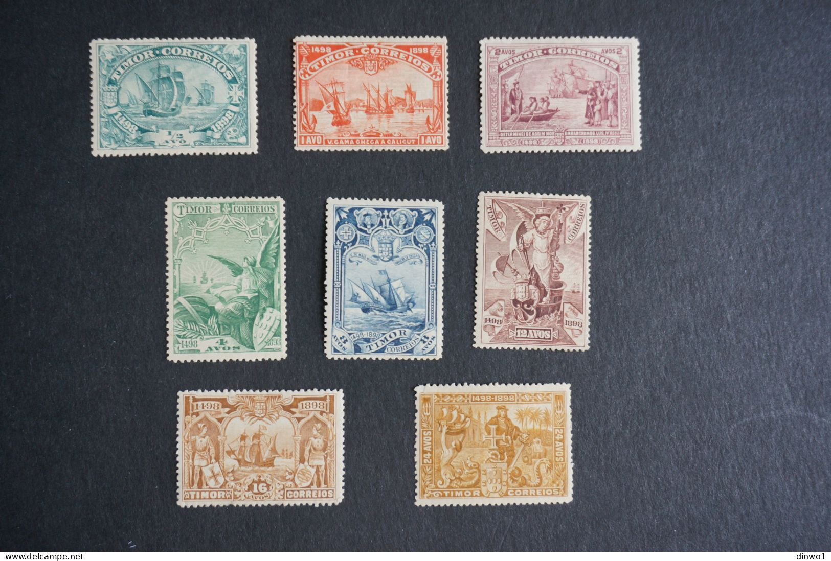 (G) Timor 1898 Vasco Da Gama Set - Af. 50 To 57 - MH - Timor