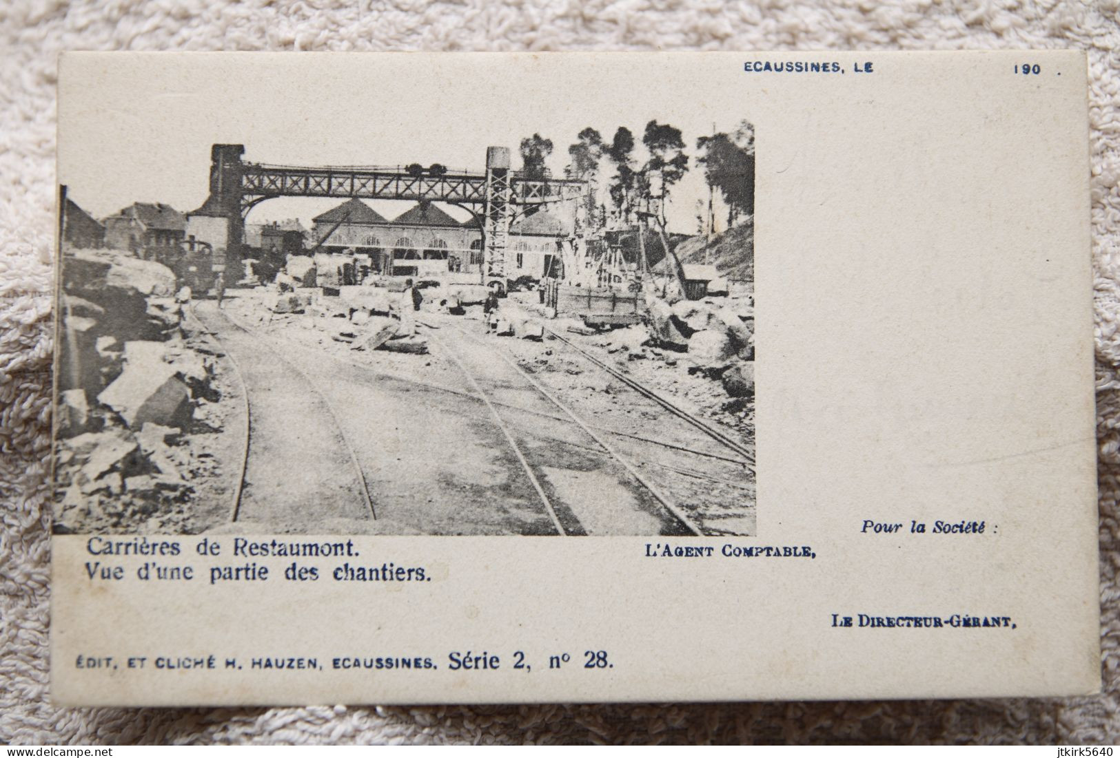 Ecaussines "Carrières De Restaumont. Vue D'une Partie Des Chantiers" - Ecaussinnes