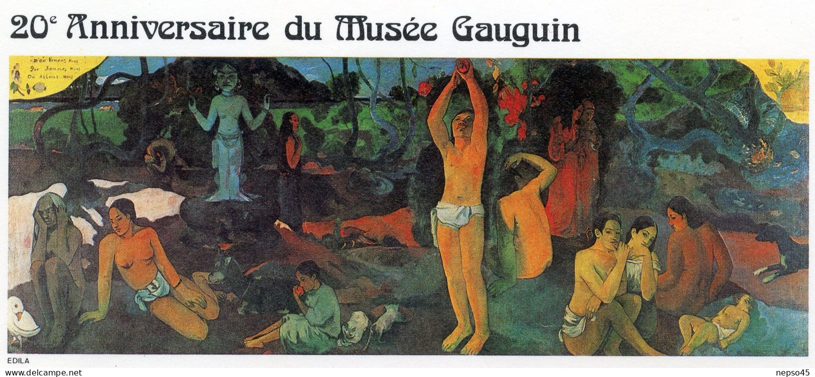 Enveloppe Timbres Premier Jour D'émission.Polynésie.Papeete 17 Mars 85.Polynésie Française Anniversaire Du Musée Gauguin - Sonstige & Ohne Zuordnung