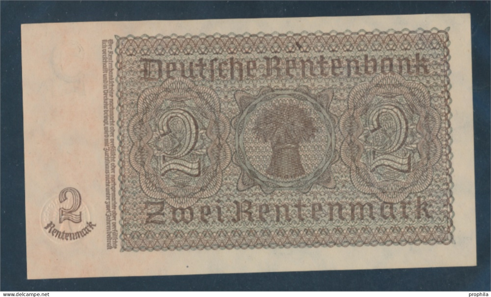 Deutsches Reich Rosenbg: 167c Firmendruck, KN 8stellig Rot Bankfrisch 1937 2 Rentenmark (10298904 - 2 Rentenmark