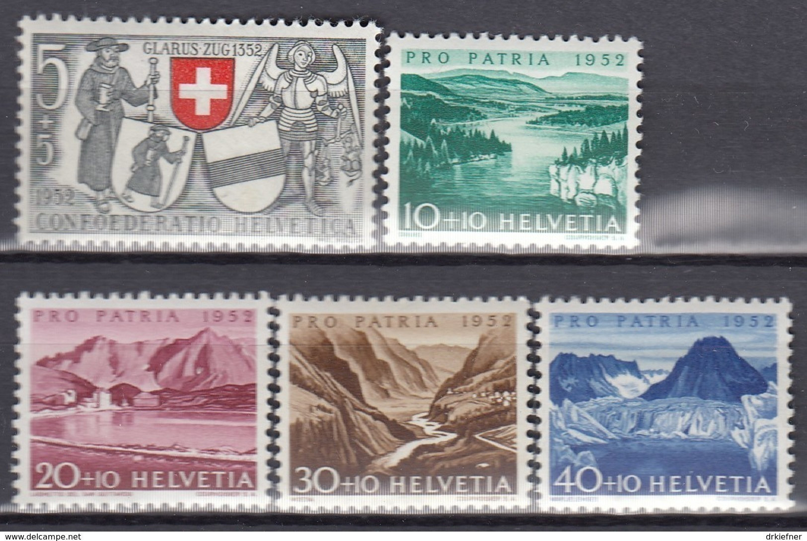 SCHWEIZ  570-574, Postfrisch **, Pro Patria: Seen Und Wasserläufe 1952 - Nuevos