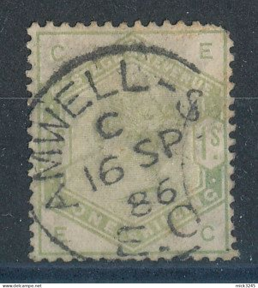 GB  N°85 Victoria 1s Vert De 1883-84 - Oblitérés