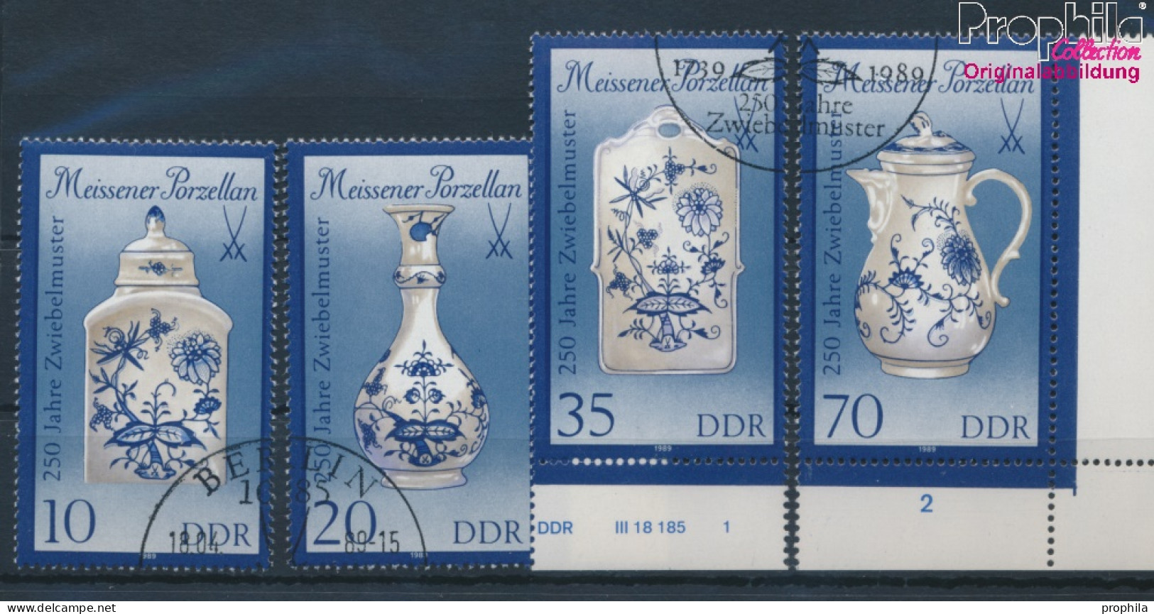 DDR 3241II-3244II (kompl.Ausgabe) Gestempelt 1989 Meißner Porzellan (10405773 - Used Stamps