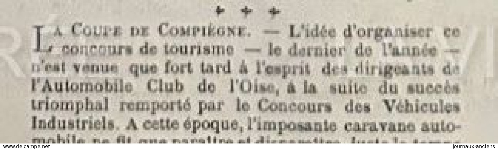 1905 COURSE AUTOMOBILE - LE KILOMETRE DE COTE DE GAILLON - COUPE DE COMPIÉGNE - DOURDAN - VANDERBILT - LA VIE ILLUSTRÉE - 1900 - 1949