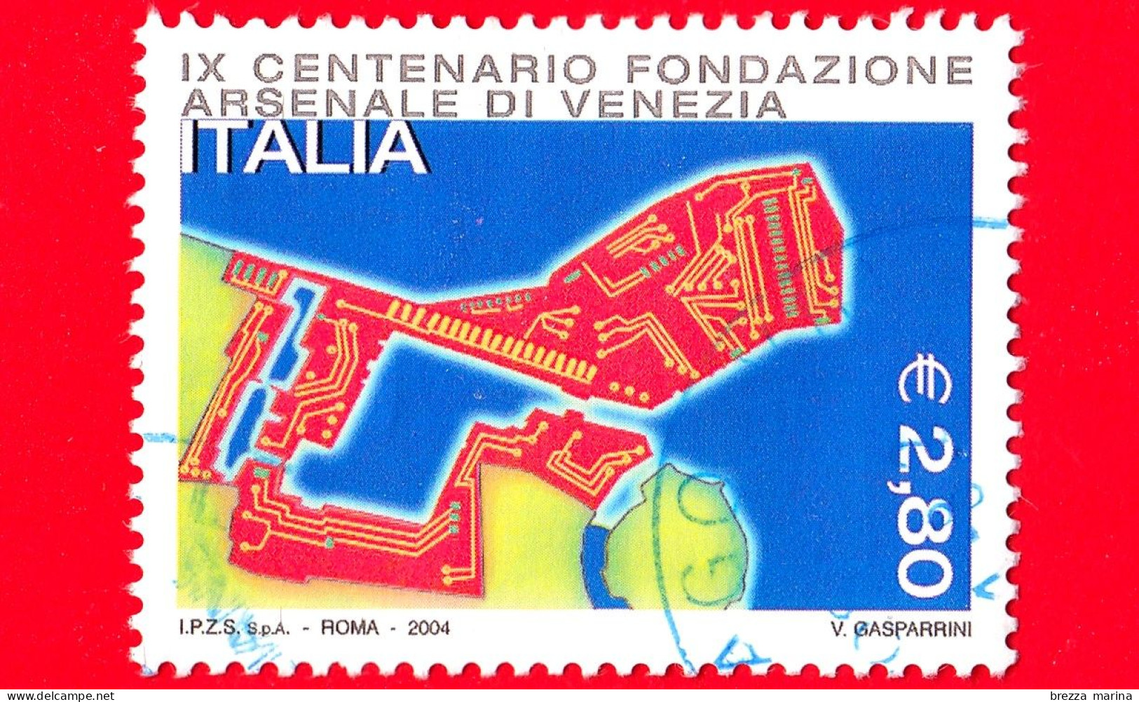 ITALIA - Usato - 2004 - 9º Centenario Della Fondazione Dell'arsenale Di Venezia - Pianta Dell'arsenale - 2.80 - 2001-10: Oblitérés