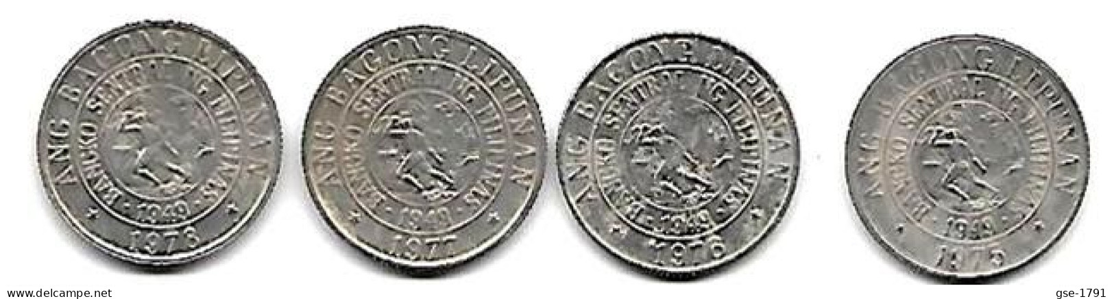 PHILIPPINES  Réforme Coinnage, 10 Sentimo, Baltasar KM 207, Série Complète  4 Pièces 1975 à 78  TTB - Philippinen