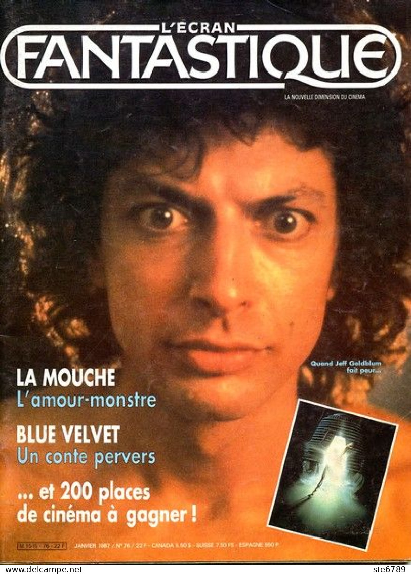 L'ECRAN FANTASTIQUE N° 76 1987  Revue Cinéma , La Mouche , Blue Velvet - Film