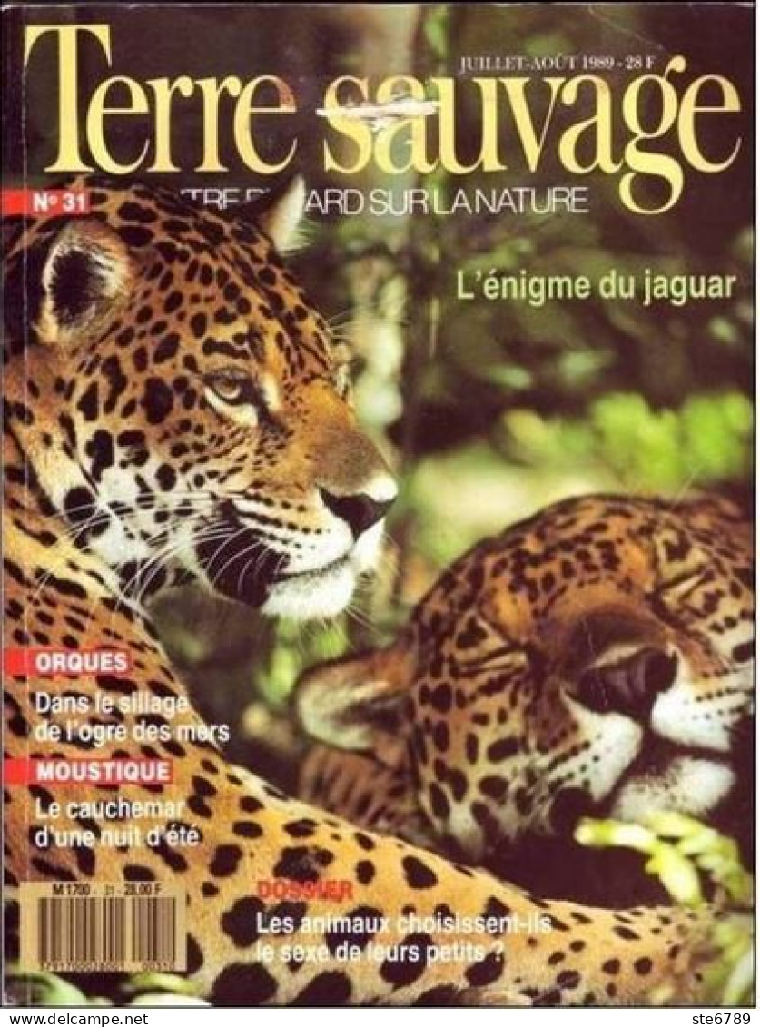 TERRE SAUVAGE N° 31 Animaux Jaguard Orque Moustiques Géographie Inde Dolomites - Dieren