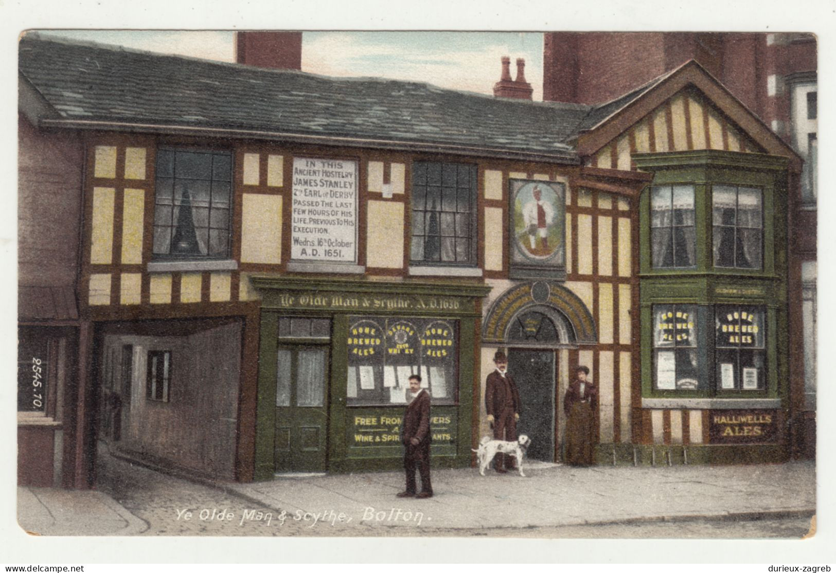 Bolton Ye Olde Man Scythe Old Postcard Not Posted B240503 - Otros & Sin Clasificación