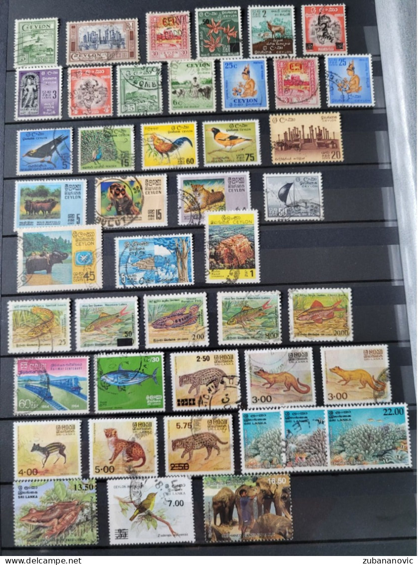 Sri Lanka 170 Stamps - Sammlungen (ohne Album)