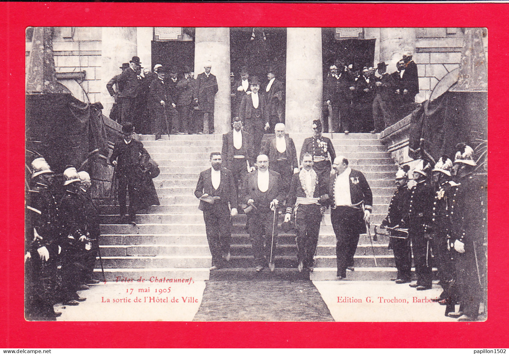 F-16-Chateauneuf Sur Charente-44Ph121  Fêtes De Chateauneuf, Le 17 Mai 1905, La Sortie De L'hôtel De Ville, Cpa  - Chateauneuf Sur Charente