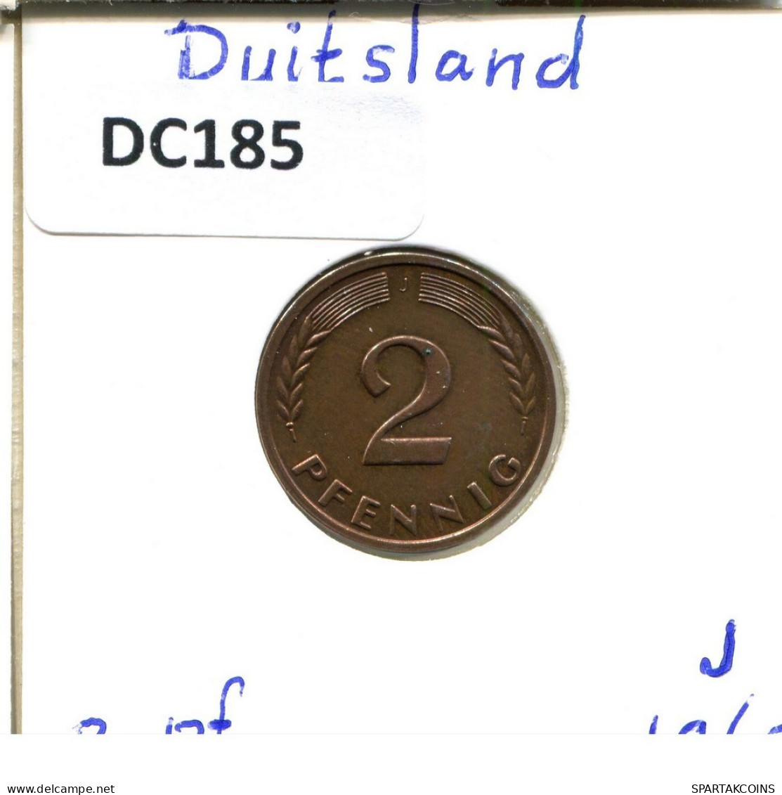 2 PFENNIG 1962 J BRD DEUTSCHLAND Münze GERMANY #DC185.D.A - 2 Pfennig