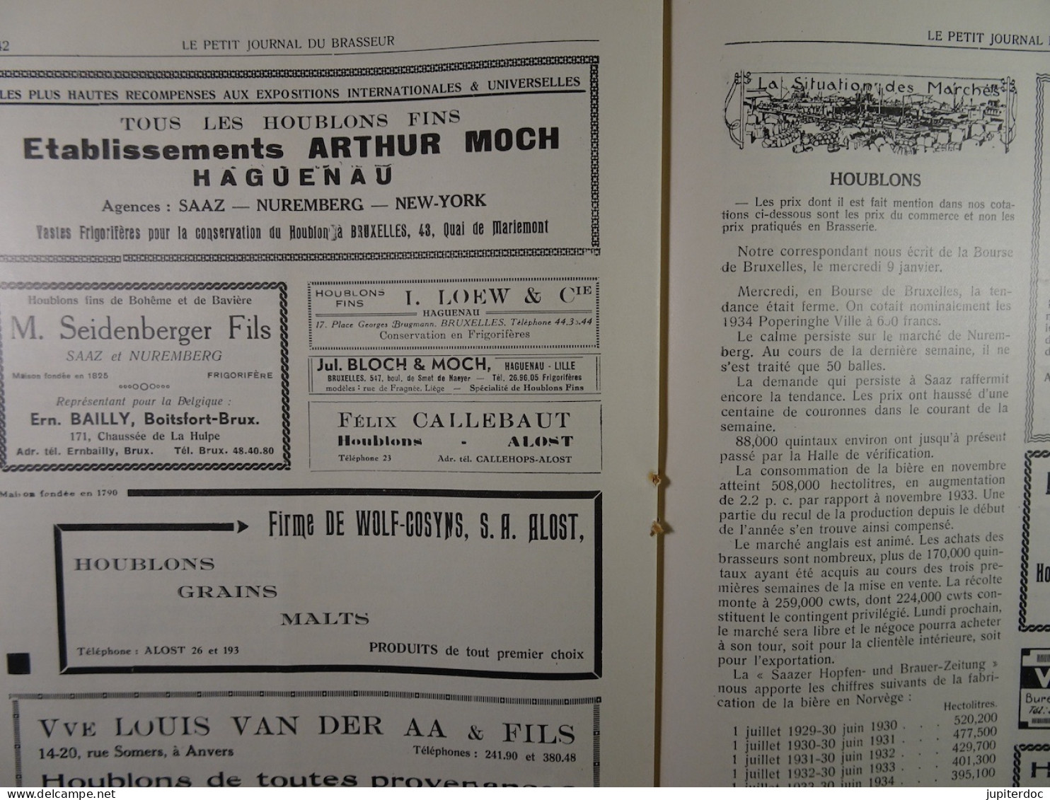 Le Petit Journal Du Brasseur N° 1807 De 1935 Pages 26 à 48 Brasserie Belgique Bières Publicité Matériel Brouwerij - 1900 - 1949