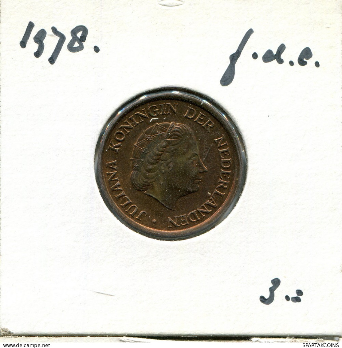 5 CENTS 1978 NIEDERLANDE NETHERLANDS Münze #AU506.D.A - 1948-1980: Juliana